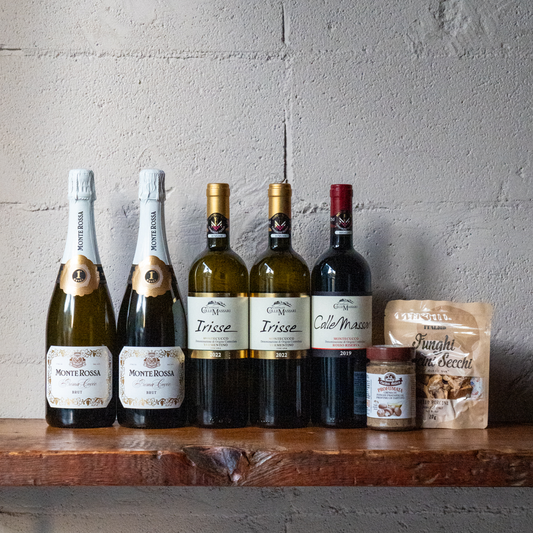 【大特価!!!】乾燥ポルチーニと万能キノコペーストが入ったトスカーナ州のワインを楽しむセット【泡白赤3種5本+キノコペースト+乾燥ポルチーニ】